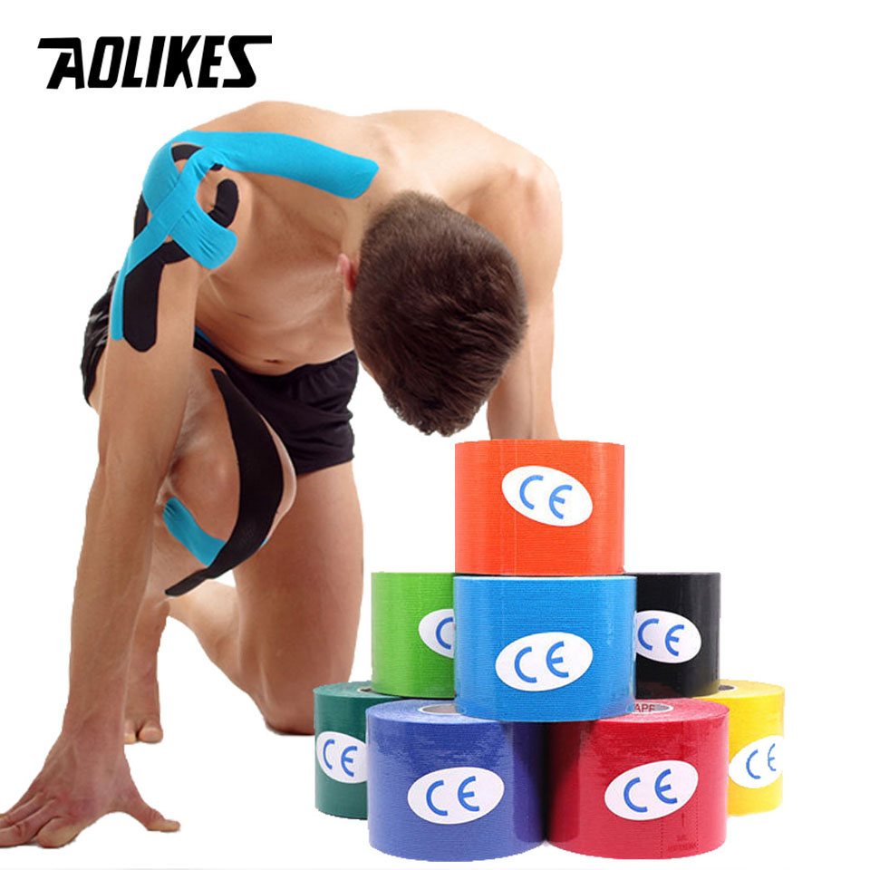Kinesiology Tape Sports - AOLIKES 2 ขนาด Kinesiology เทปกันน้ํากีฬา Recovery