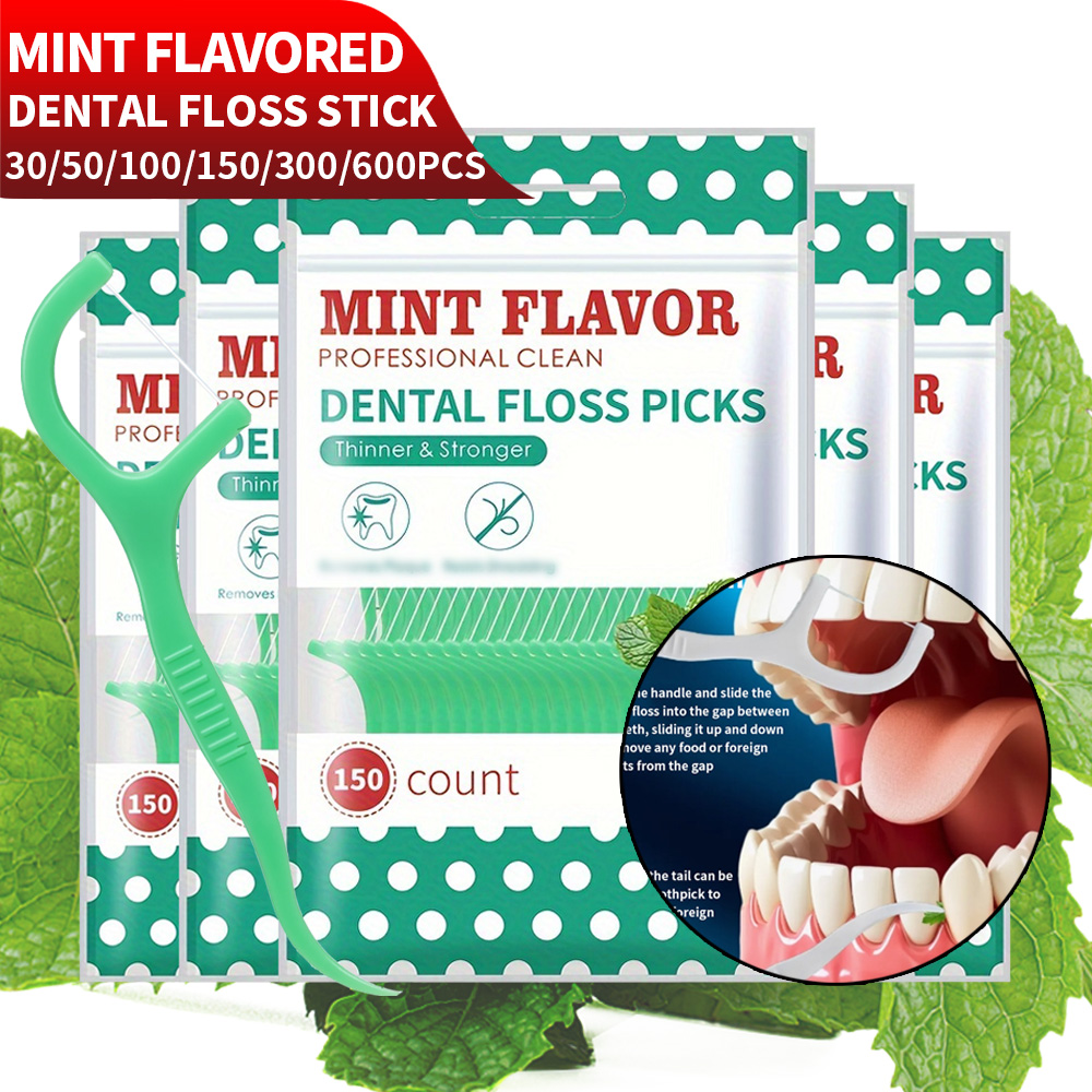 Health Wellness Products - Smooth Mint Floss Stick - ทําความสะอาดการดูแลช่องปากเพื่อสุขภาพช่องปาก