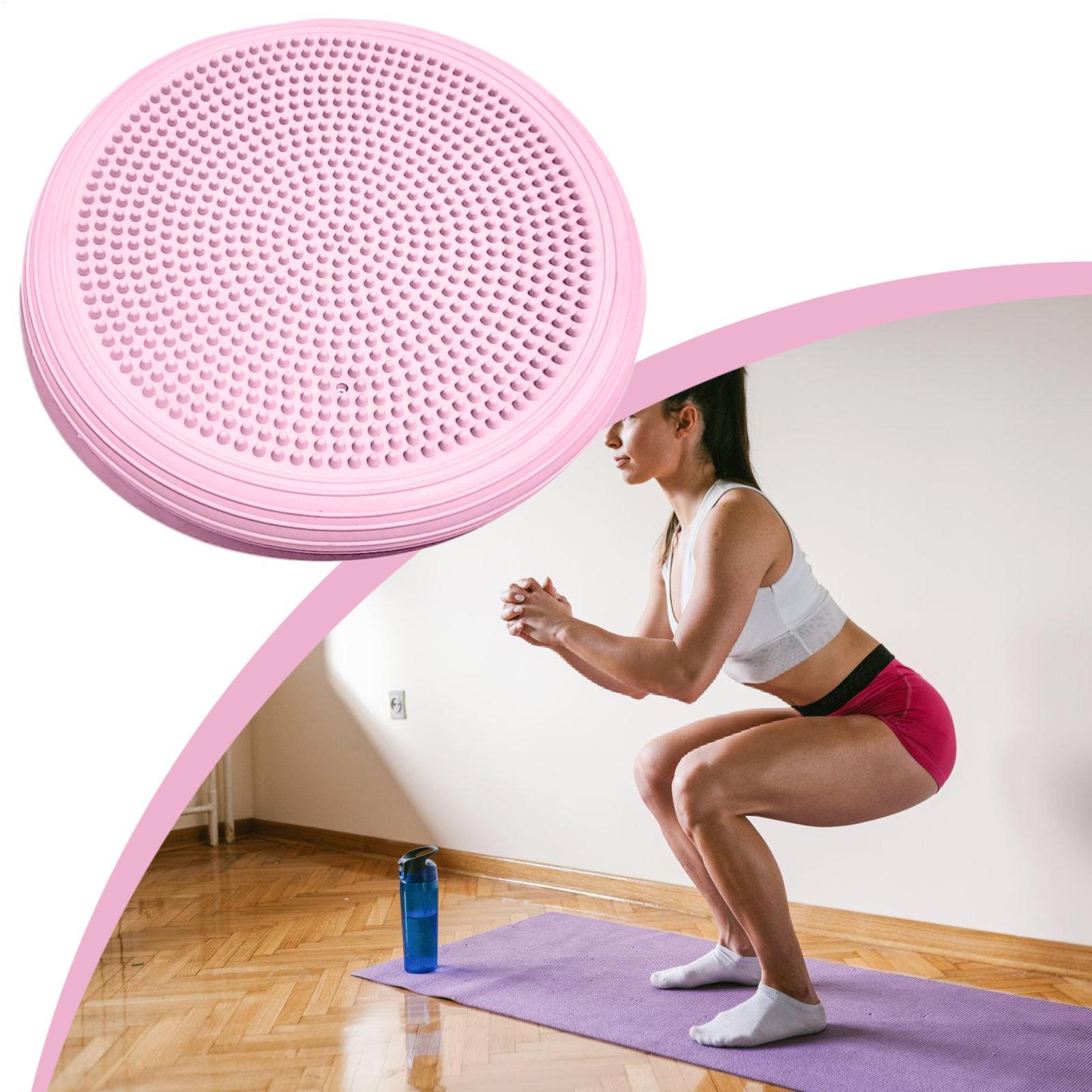 Balance Cushion Disc - เบาะนวดแบบเป่าลมทรงกลมกันลื่น พร้อมปั๊มลม สำหรับการทรงตัวและฝึกสมดุล