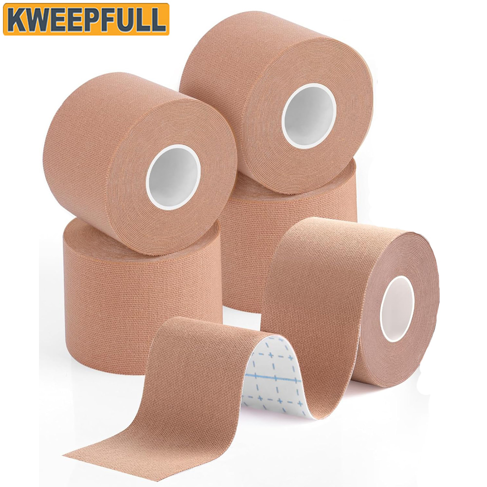 Kinesiology Tape Sports - พรีคัทเทปกายภาพ 5 ม้วน | เทปกีฬายืดหยุ่นกันน้ํา เทปกีฬากาวเพื่อบรรเทาอาการปวดกล้ามเนื้อและการสนับสนุนข้อต่อ