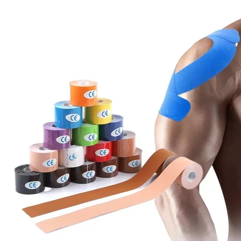 Kinesiology Tape Sports - เทปคิเนซิโอสำหรับกีฬา เทปยืดหยุ่นบรรเทาอาการปวดเข่า ป้องกันการบาดเจ็บ ฟื้นฟูกล้ามเนื้อ สำหรับนักกีฬา ฟิตเนส