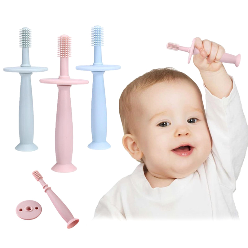 Health Wellness Products - แปรงสีฟันนิ้วมือเด็ก 1 ชิ้น ซิลิโคนนุ่ม แปรงทำความสะอาดฟันเด็ก ซิลิโคนเกรดอาหาร