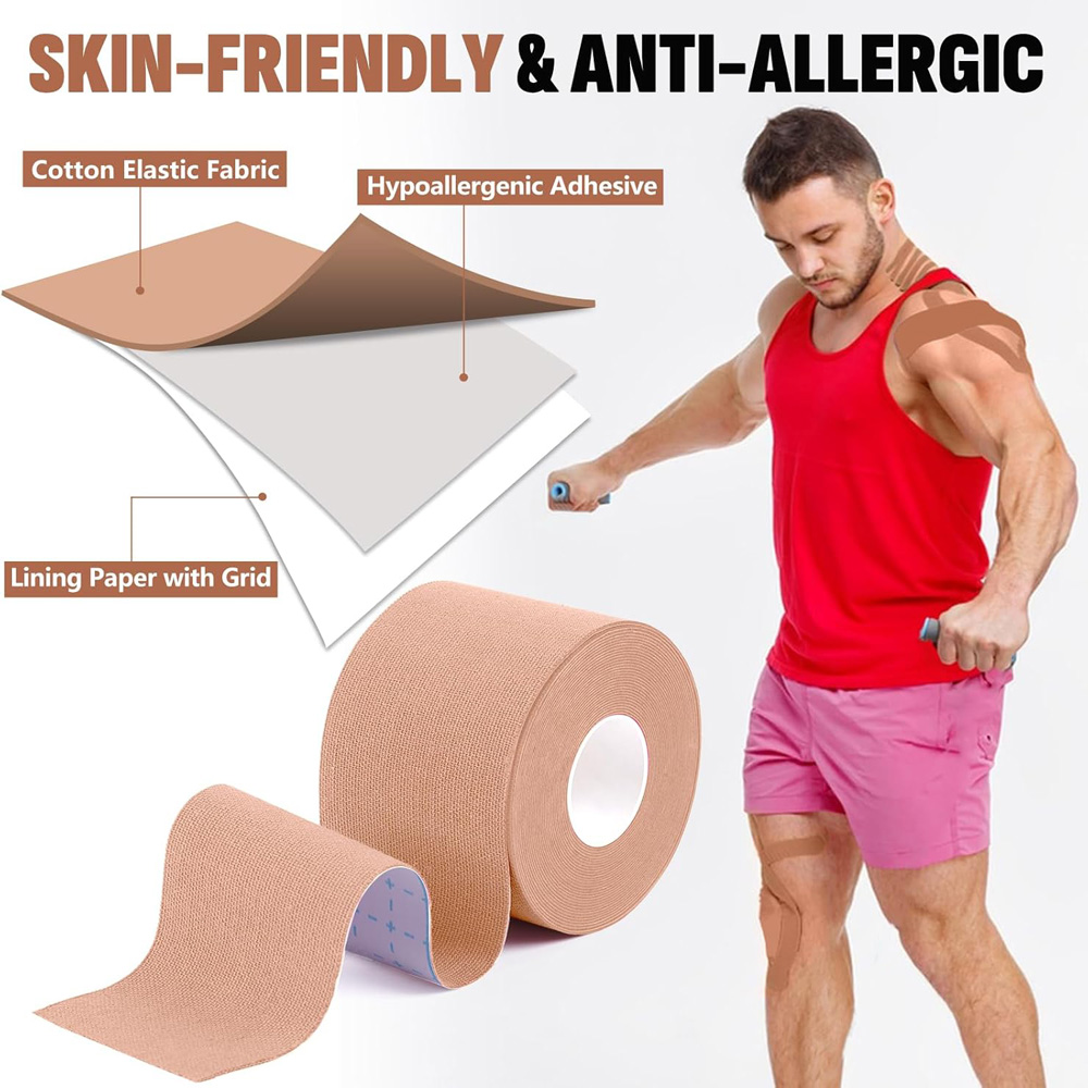 พรีคัทเทปกายภาพ 5 ม้วน |   เทป - Kinesiology Tape Sports บทวิจารณ์และราคา