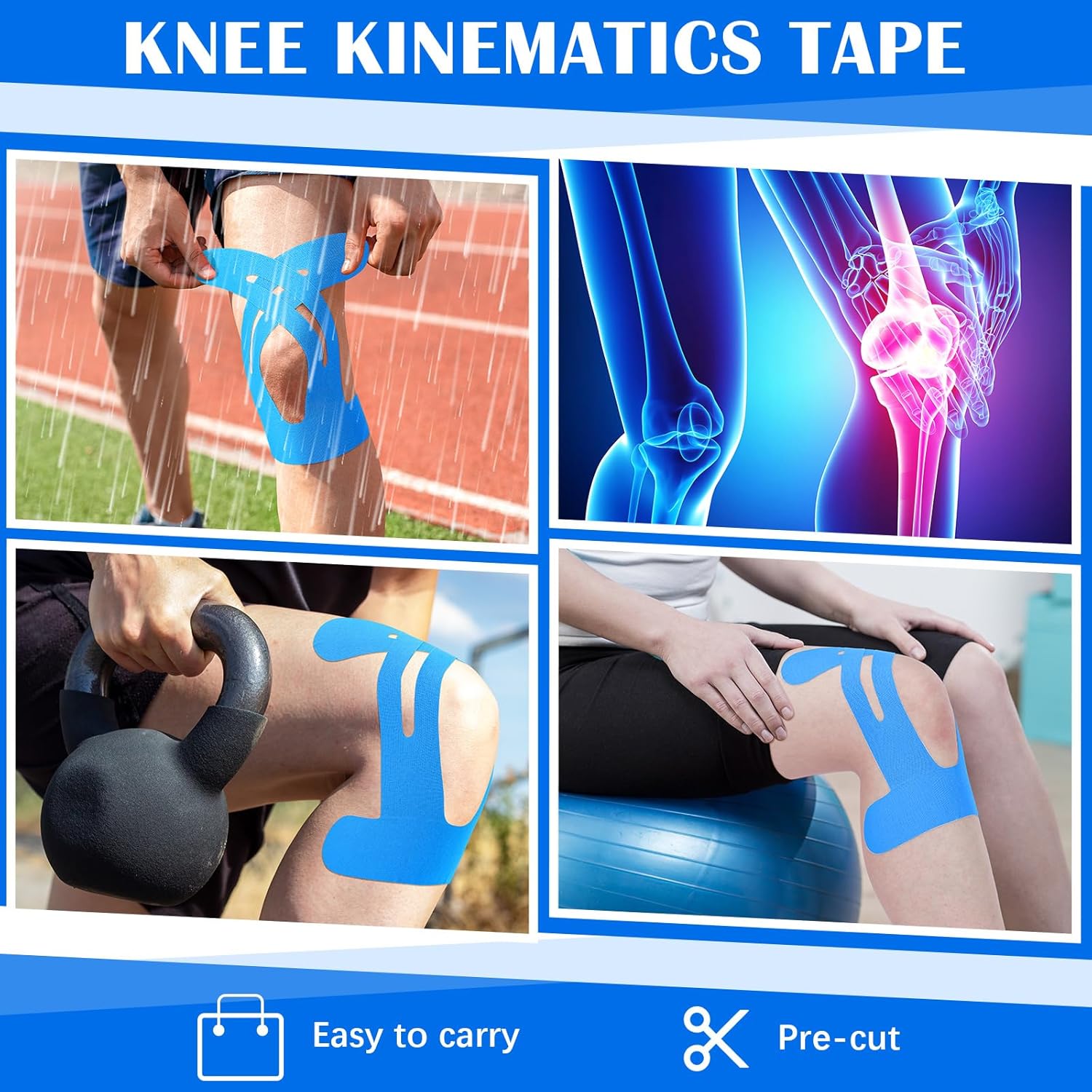 เทปกายภาพบำบัดแบบตัดสำเร็จรูป  - Kinesiology Tape Sports บทวิจารณ์และราคา